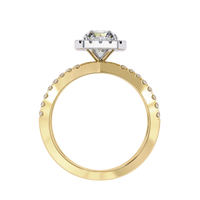 Radiant Halo Crisscross Lab Grown Diamond Ring - Ophiratbf