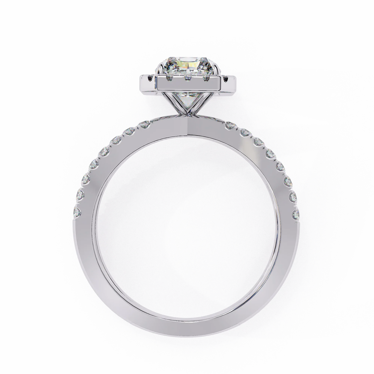 Elysia Lab Grown Diamond Emerald Infinity Halo Ring - Ophiratbf