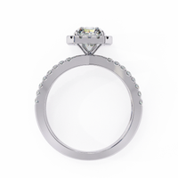 Elysia Lab Grown Diamond Emerald Infinity Halo Ring - Ophiratbf