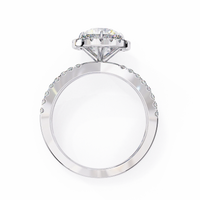 Round Halo Crisscross Lab Grown Diamond Ring - Ophiratbf