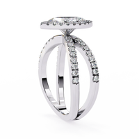 Mireille Lab Grown Diamond Marquise Halo Crisscross Ring - Ophiratbf