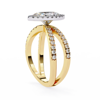 Mireille Lab Grown Diamond Marquise Halo Crisscross Ring - Ophiratbf