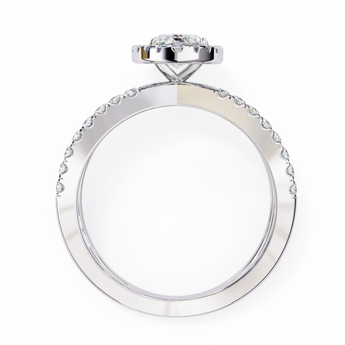 Mireille Lab Grown Diamond Marquise Halo Crisscross Ring - Ophiratbf