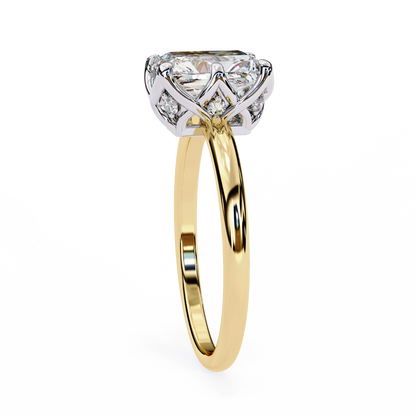 Aurora Emerald Cut Lab Grown Diamond Ring