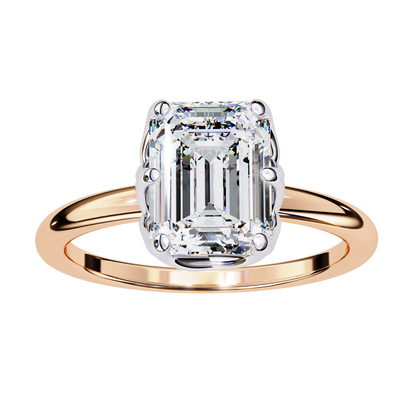 Aurora Emerald Cut Lab Grown Diamond Ring