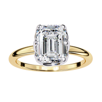 Aurora Emerald Cut Lab Grown Diamond Ring - Ophiratbf