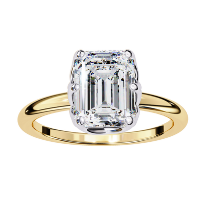 Aurora Emerald Cut Lab Grown Diamond Ring