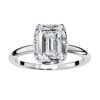 Aurora Emerald Cut Lab Grown Diamond Ring - Ophiratbf