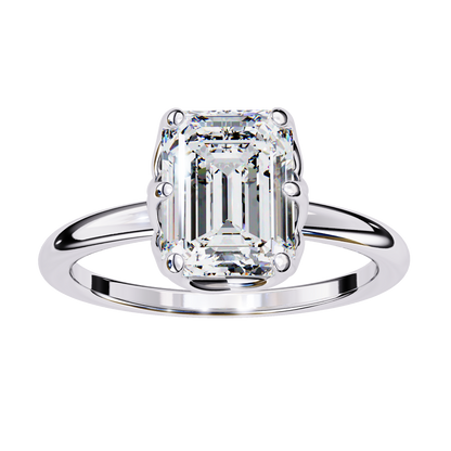 Aurora Emerald Cut Lab Grown Diamond Ring