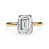 Aurora Emerald Cut Lab Grown Diamond Ring - Ophiratbf