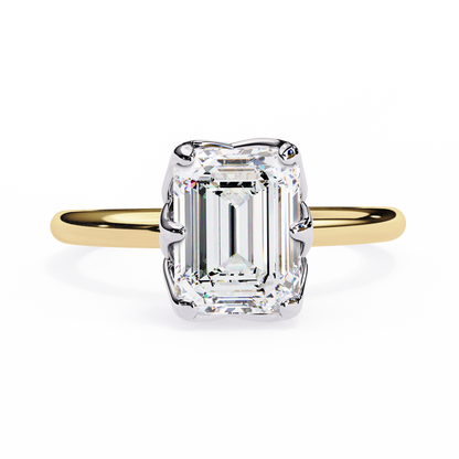 Aurora Emerald Cut Lab Grown Diamond Ring