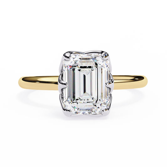Aurora Emerald Cut Lab Grown Diamond Ring