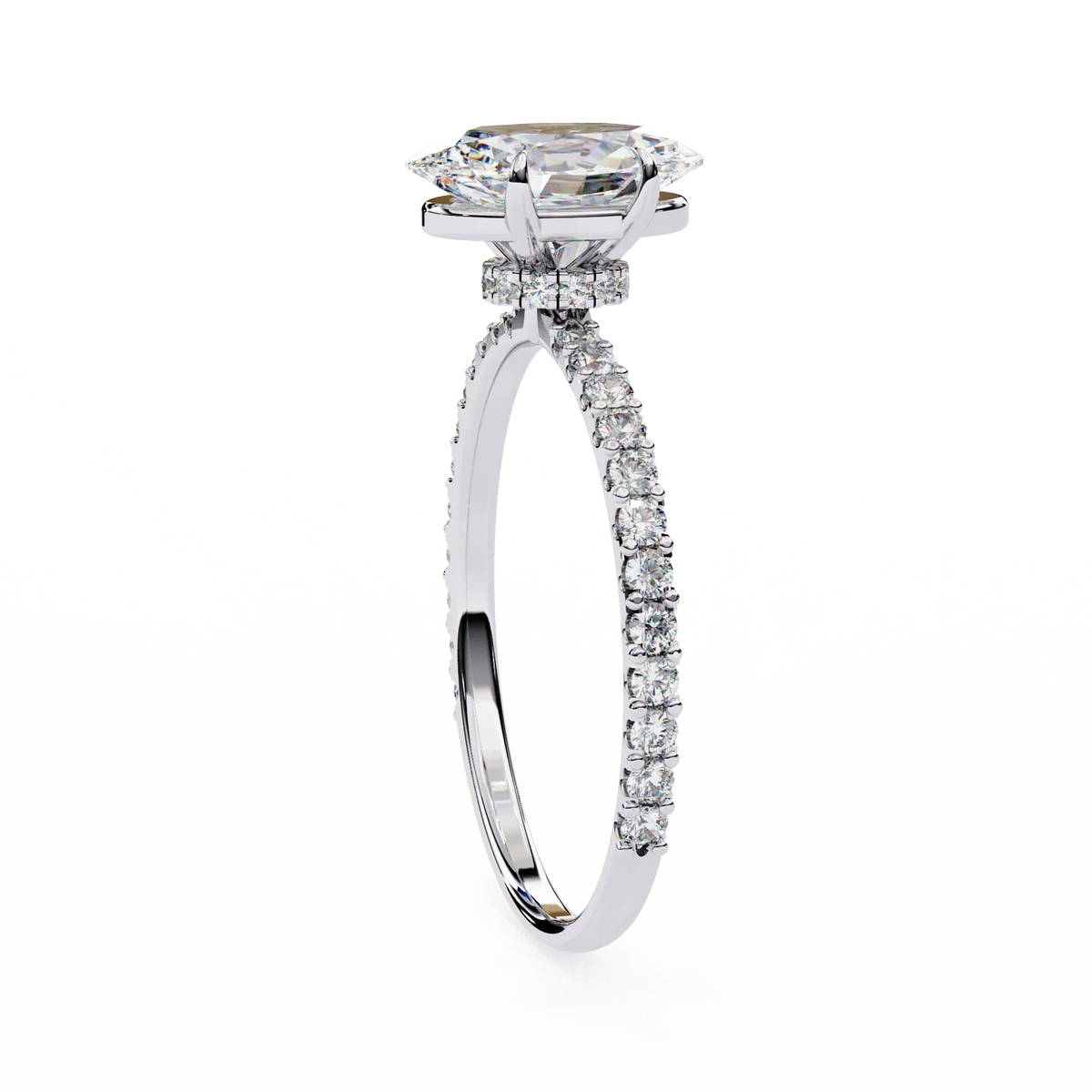 Whispering Oval Lab Grown Diamond Ring - Ophiratbf