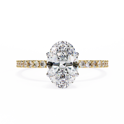 Whispering Oval Lab Grown Diamond Ring