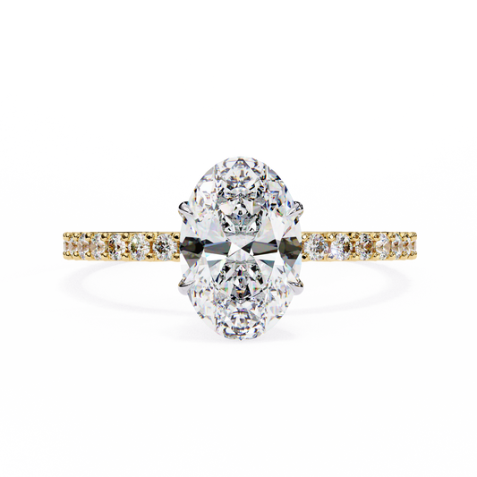 Whispering Oval Lab Grown Diamond Ring