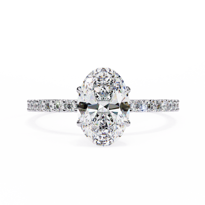 Whispering Oval Lab Grown Diamond Ring