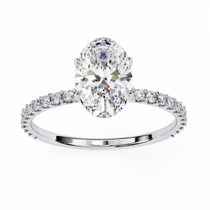 Whispering Oval Lab Grown Diamond Ring