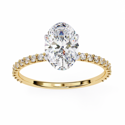 Whispering Oval Lab Grown Diamond Ring