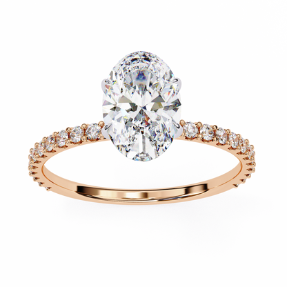 Whispering Oval Lab Grown Diamond Ring