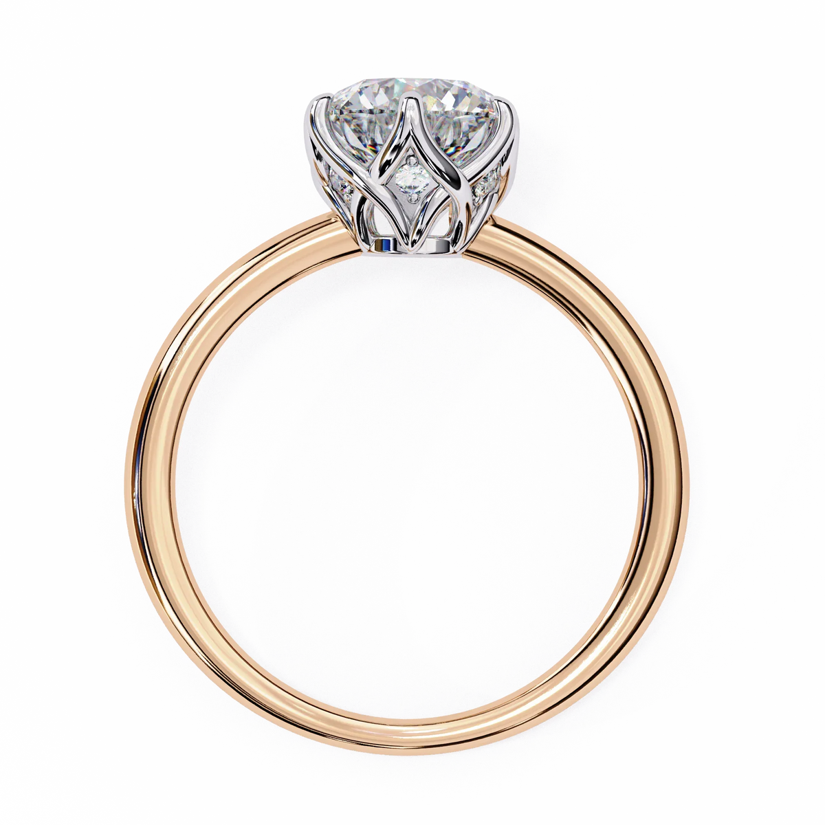 Round Shape Grace Lab Grown Diamond Ring - Ophiratbf