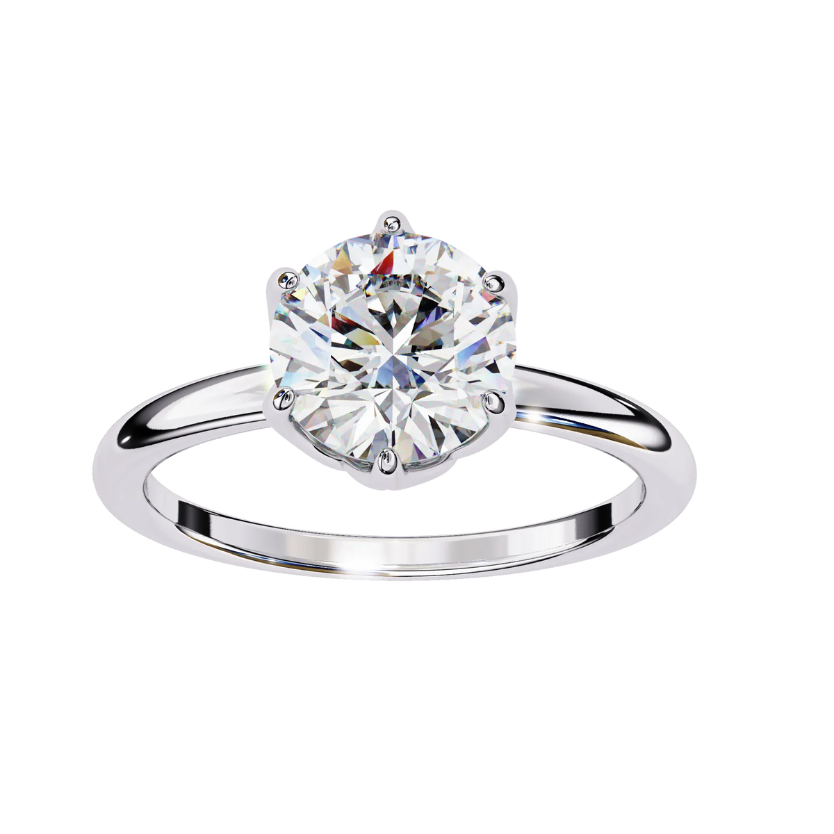 Round Shape Grace Lab Grown Diamond Ring - Ophiratbf