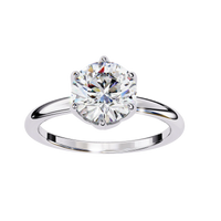 Round Shape Grace Lab Grown Diamond Ring - Ophiratbf