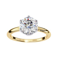 Round Shape Grace Lab Grown Diamond Ring - Ophiratbf