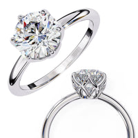 Round Shape Grace Lab Grown Diamond Ring - Ophiratbf