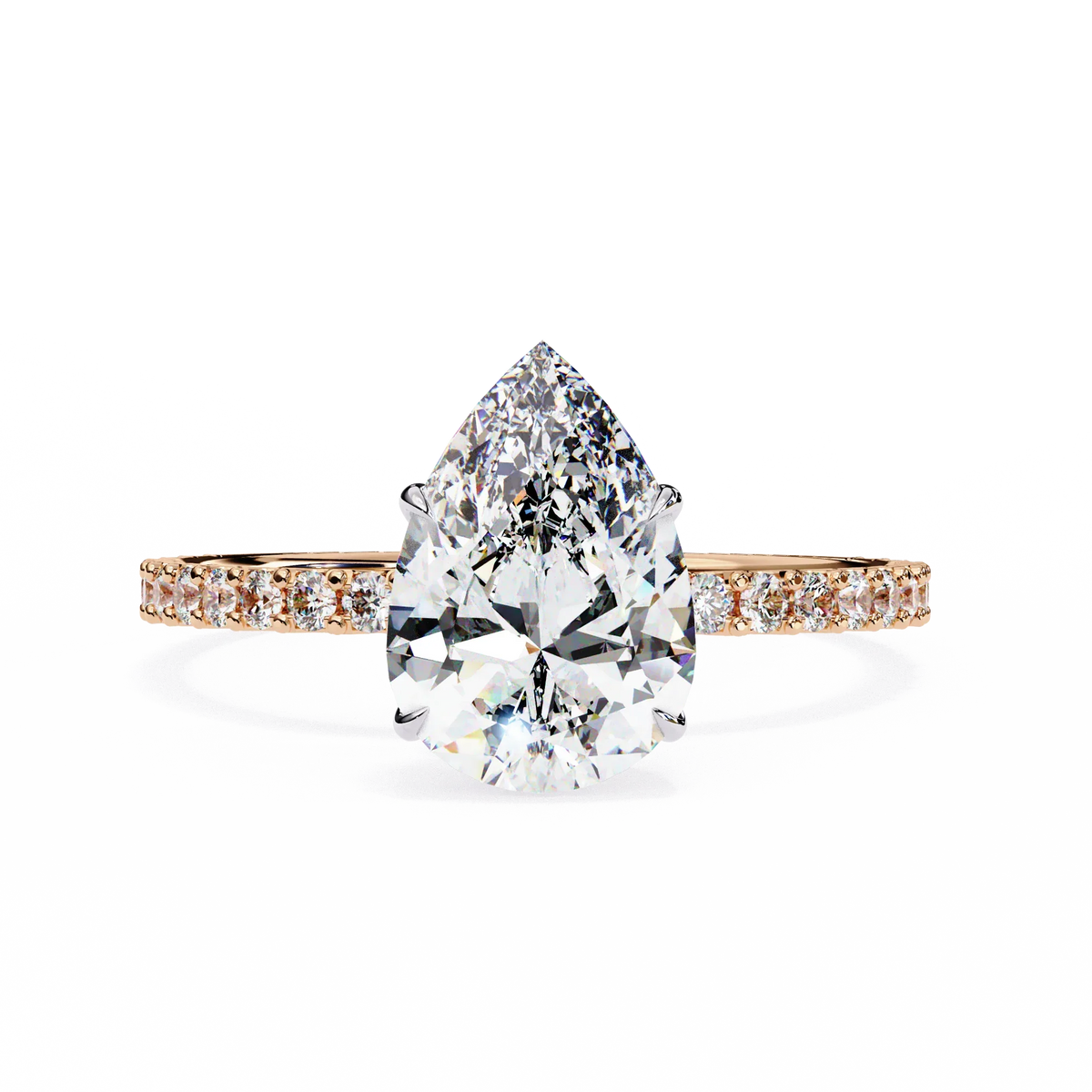 Blossom Pear Shape Lab Grown Diamond Ring - Ophiratbf