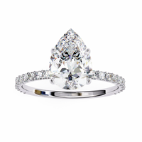 Blossom Pear Shape Lab Grown Diamond Ring - Ophiratbf