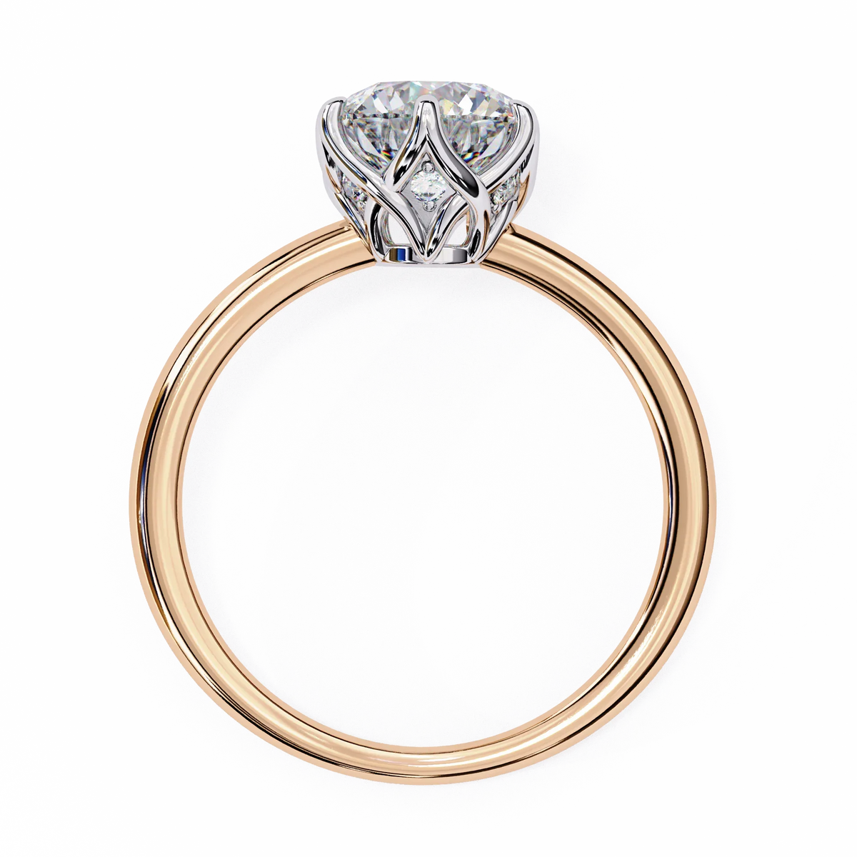 Round Shape Grace Lab Grown Diamond Ring - Ophiratbf
