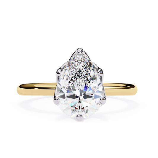 Teardrop Lab Grown Diamond Ring