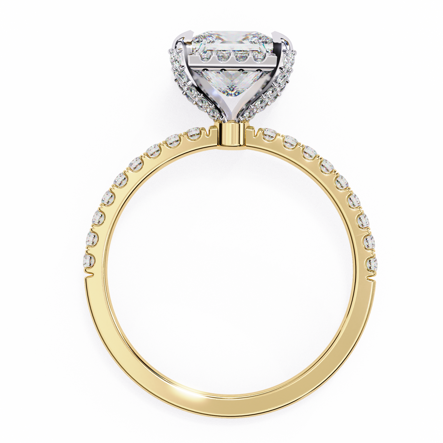 princess cut lab grown diamond ring