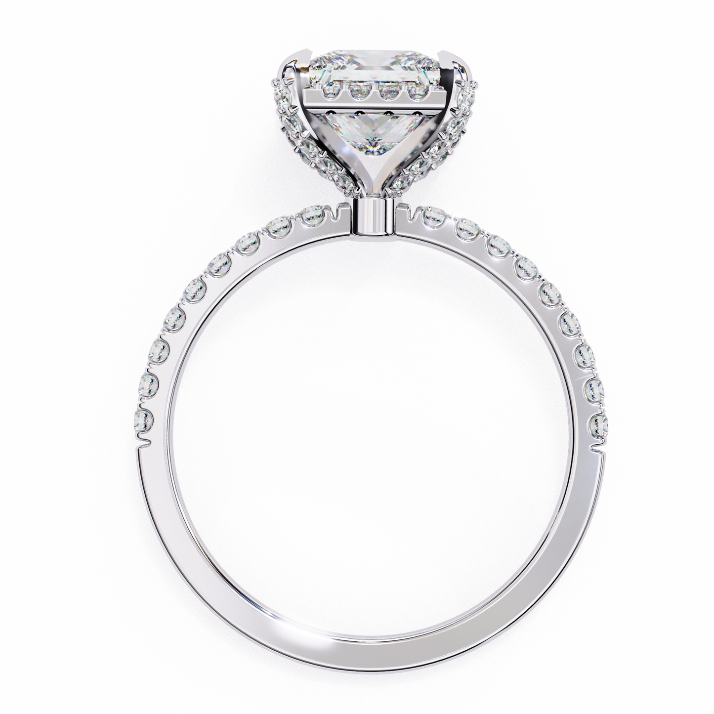 princess cut lab grown diamond ring