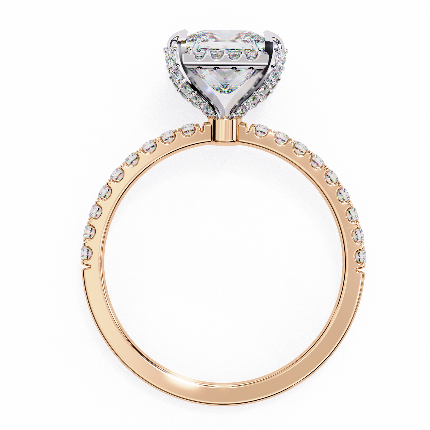princess cut lab grown diamond ring