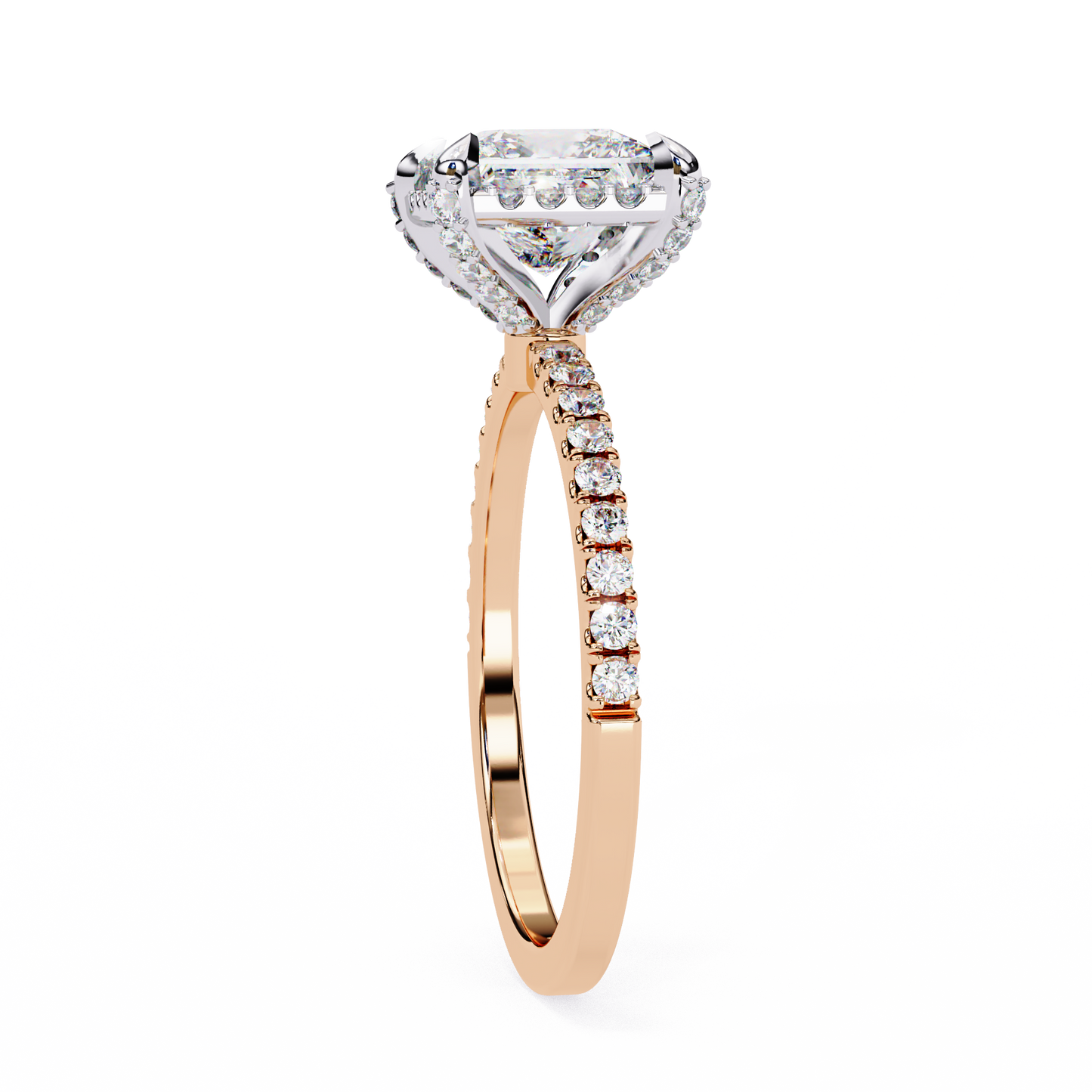 princess cut lab grown diamond ring