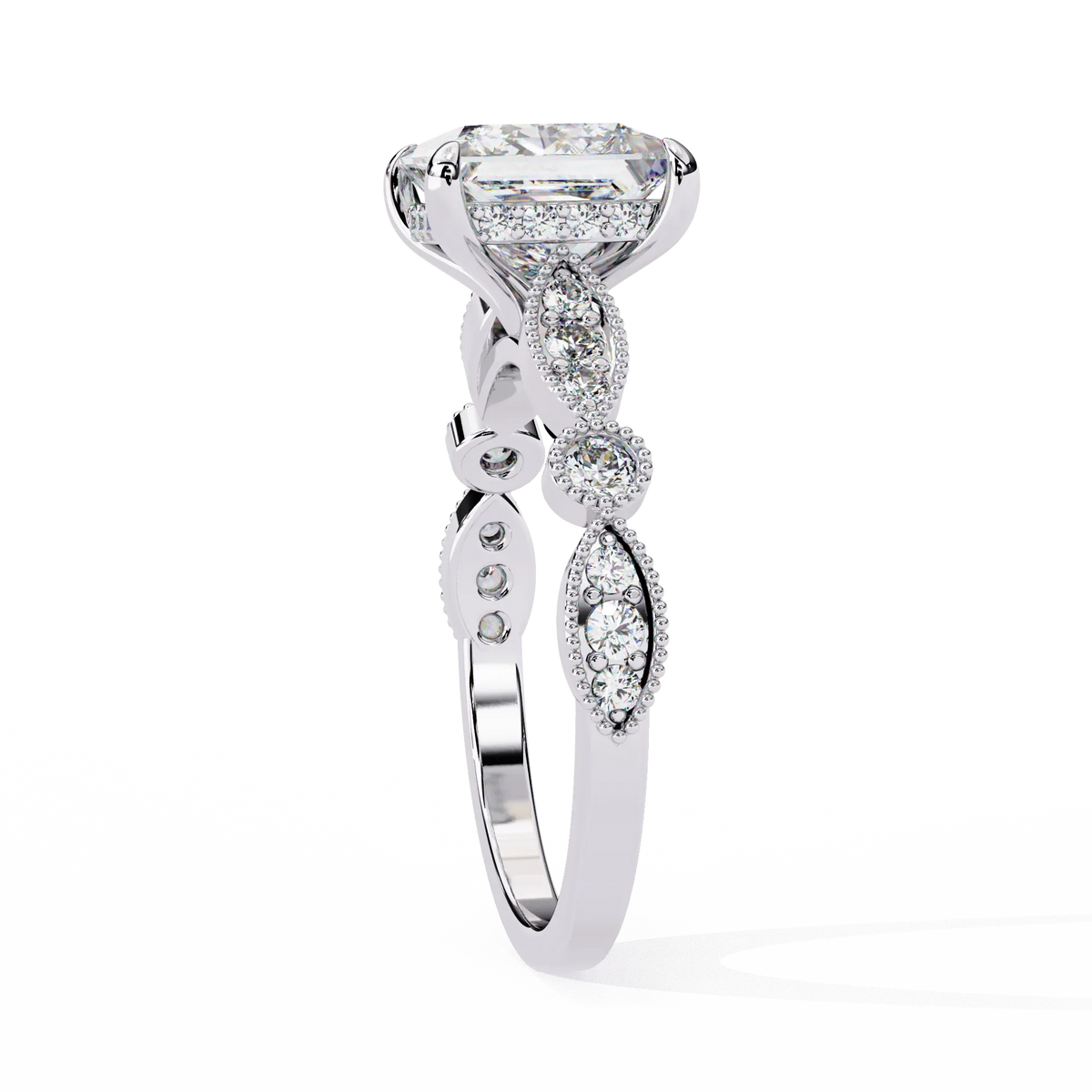 Aurora Princess Cut Lab Grown Diamond Ring - Ophiratbf