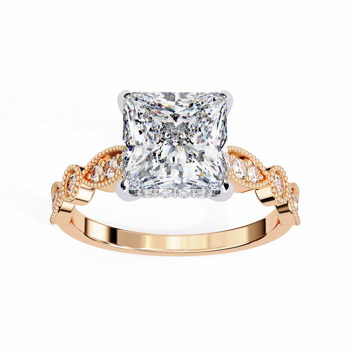 Aurora Princess Cut Lab Grown Diamond Ring - Ophiratbf