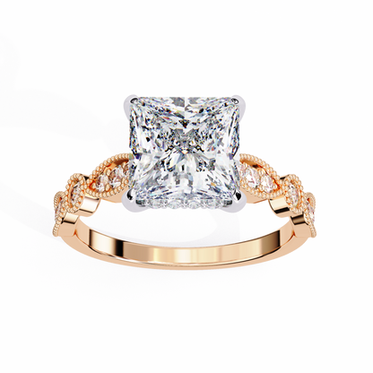 Aurora Princess Cut Lab Grown Diamond Ring