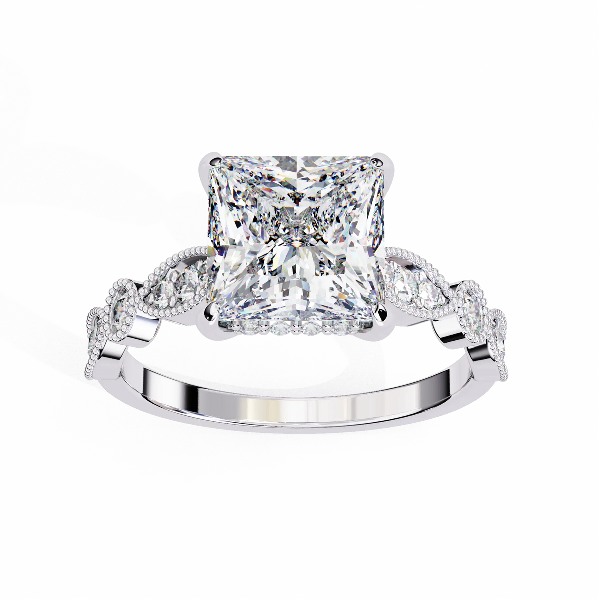 Aurora Princess Cut Lab Grown Diamond Ring - Ophiratbf