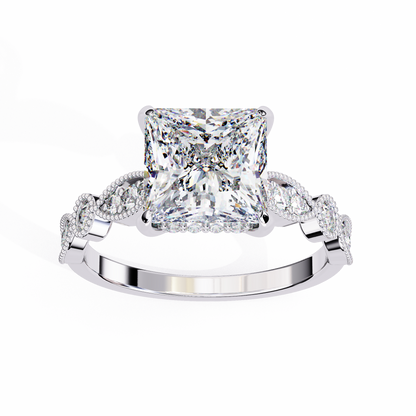 Aurora Princess Cut Lab Grown Diamond Ring