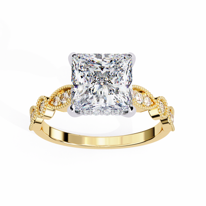 Aurora Princess Cut Lab Grown Diamond Ring