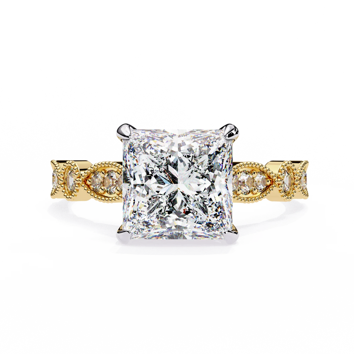 Aurora Princess Cut Lab Grown Diamond Ring - Ophiratbf