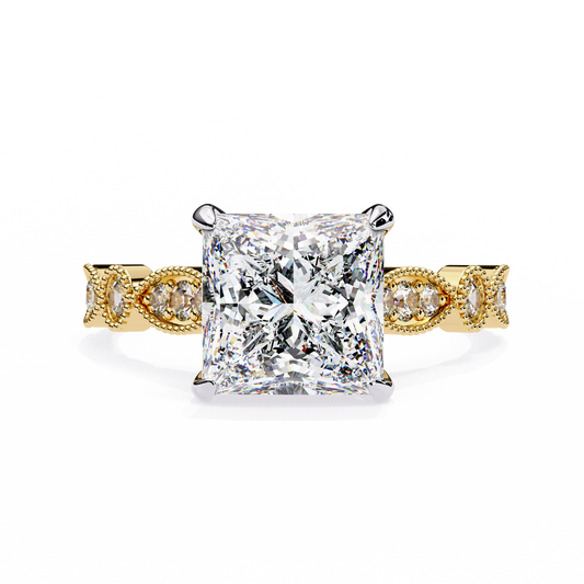 Aurora Princess Cut Lab Grown Diamond Ring