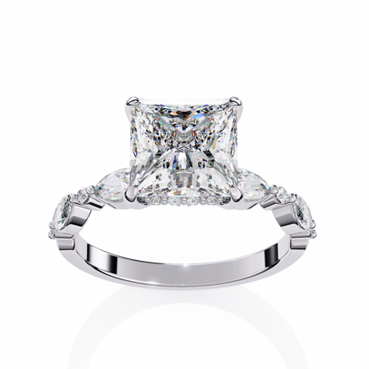 Princess t Grace Lab Grown Diamond Ring