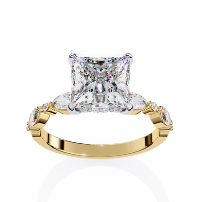 Princess t Grace Lab Grown Diamond Ring