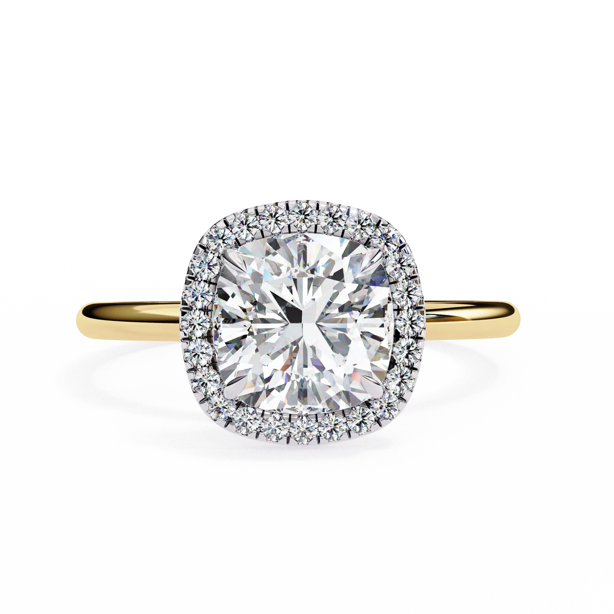 Tiara Spark Cushion Lab Grown Diamond Ring - Ophiratbf