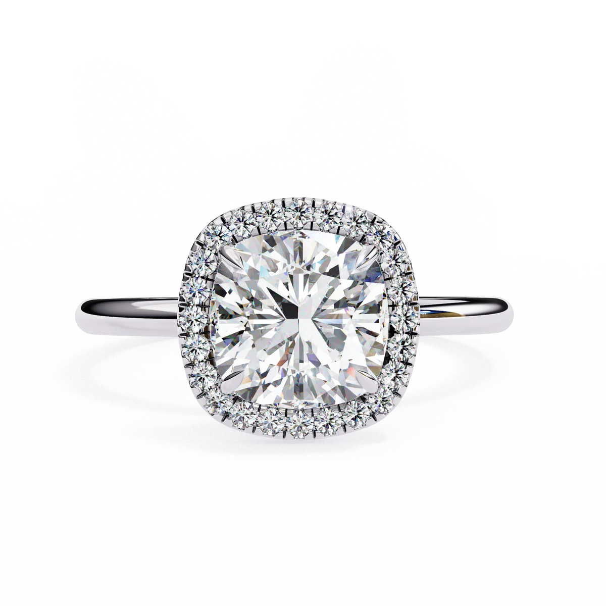 Tiara Spark Cushion Lab Grown Diamond Ring - Ophiratbf