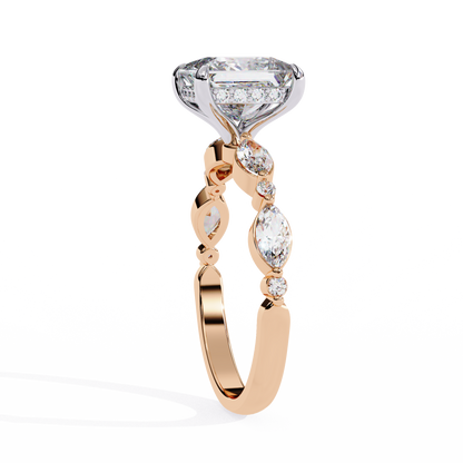 Princess t Grace Lab Grown Diamond Ring
