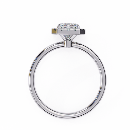 Radiance Radiant cut Lab Grown Diamond Halo Ring